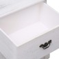 vidaXL Mesita de noche madera de Paulownia blanco 38x28x45 cm vidaXL Mesita de noche madera de Paulownia blanco 38x28x45 cm