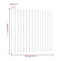 vidaXL Cabecero de cama pared madera maciza pino blanco 95,5x3x90 cm vidaXL Cabecero de cama pared madera maciza pino blanco 95,5x3x90 cm