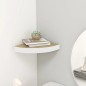 vidaXL Estante de esquina de pared MDF roble y blanco 35x35x3,8 cm vidaXL Estante de esquina de pared MDF roble y blanco 35x35x3,8 cm