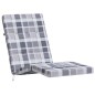 vidaXL Cojines para tumbona 2 uds tela Oxford a cuadros gris vidaXL Cojines para tumbona 2 uds tela Oxford a cuadros gris