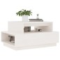 vidaXL Mesa de centro madera maciza de pino blanco 80x55x40,5 cm vidaXL Mesa de centro madera maciza de pino blanco 80x55x40,5 cm