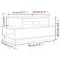 vidaXL Mesa de centro madera maciza de pino blanco 80x55x40,5 cm vidaXL Mesa de centro madera maciza de pino blanco 80x55x40,5 cm