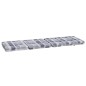 vidaXL Cojines para tumbona 2 uds tela Oxford a cuadros gris vidaXL Cojines para tumbona 2 uds tela Oxford a cuadros gris