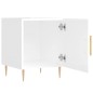 vidaXL Mesitas noche 2 uds madera ingeniería blanco brillo 40x40x50 cm vidaXL Mesitas noche 2 uds madera ingeniería blanco brillo 40x40x50 cm