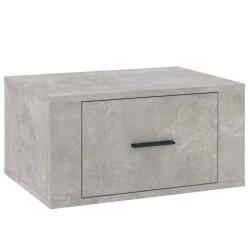 vidaXL Mesita de noche de pared color gris hormigón 50x36x25 cm
