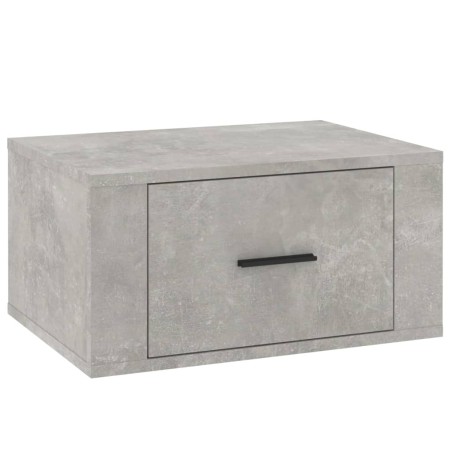vidaXL Mesita de noche de pared color gris hormigón 50x36x25 cm