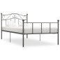 vidaXL Estructura de cama de metal gris 100x200 cm