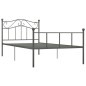 vidaXL Estructura de cama de metal gris 100x200 cm