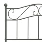 vidaXL Estructura de cama de metal gris 100x200 cm