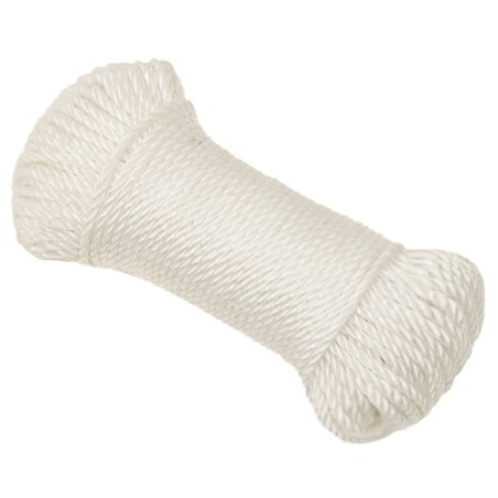 vidaXL Cuerda de trabajo polipropileno blanco 6 mm 25 m