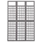 vidaXL Biombo/Enrejado de 3 paneles madera de abeto gris 121x180 cm