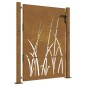 vidaXL Puerta de jardín acero corten diseño hierba 105x155 cm vidaXL Puerta de jardín acero corten diseño hierba 105x155 cm