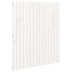 vidaXL Cabecero de cama pared madera maciza pino blanco 95,5x3x110 cm