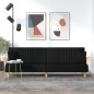 vidaXL Sofá cama con reposabrazos tela negro vidaXL Sofá cama con reposabrazos tela negro