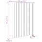 vidaXL Cabecero de cama pared madera maciza pino blanco 95,5x3x110 cm vidaXL Cabecero de cama pared madera maciza pino blanco 95,5x3x110 cm