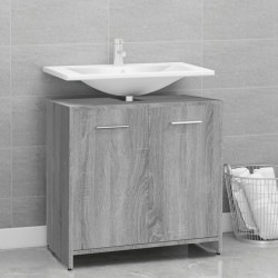 vidaXL Armario de baño madera contrachapada gris Sonoma 60x33x60 cm