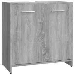 vidaXL Armario de baño madera contrachapada gris Sonoma 60x33x60 cm