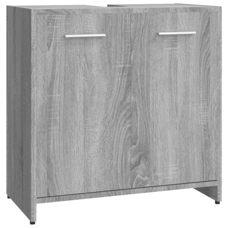 vidaXL Armario de baño madera contrachapada gris Sonoma 60x33x60 cm