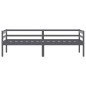 vidaXL Estructura de cama madera maciza pino gris oscuro 90x200 cm