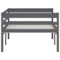 vidaXL Estructura de cama madera maciza pino gris oscuro 90x200 cm