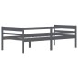 vidaXL Estructura de cama madera maciza pino gris oscuro 90x200 cm