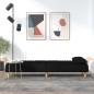 vidaXL Sofá cama con reposabrazos tela negro vidaXL Sofá cama con reposabrazos tela negro