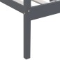vidaXL Estructura de cama madera maciza pino gris oscuro 90x200 cm