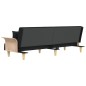 vidaXL Sofá cama con reposabrazos tela negro vidaXL Sofá cama con reposabrazos tela negro