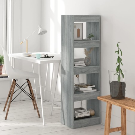 vidaXL Estantería/divisor de espacios gris Sonoma 40x30x135 cm