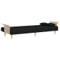 vidaXL Sofá cama con reposabrazos tela negro vidaXL Sofá cama con reposabrazos tela negro