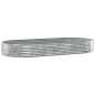 vidaXL Jardinera arriate acero recubrimiento polvo plata 296x140x36 cm