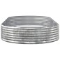 vidaXL Jardinera arriate acero recubrimiento polvo plata 296x140x36 cm