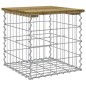 vidaXL Banco jardín diseño gaviones madera pino impregnada 43x44x42 cm vidaXL Banco jardín diseño gaviones madera pino impregnada 43x44x42 cm
