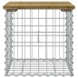 vidaXL Banco jardín diseño gaviones madera pino impregnada 43x44x42 cm vidaXL Banco jardín diseño gaviones madera pino impregnada 43x44x42 cm