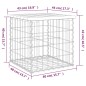 vidaXL Banco jardín diseño gaviones madera pino impregnada 43x44x42 cm vidaXL Banco jardín diseño gaviones madera pino impregnada 43x44x42 cm