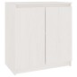 vidaXL Armario auxiliar madera maciza de pino blanco 60x36x65 cm vidaXL Armario auxiliar madera maciza de pino blanco 60x36x65 cm