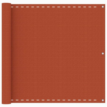 vidaXL Toldo para balcón HDPE naranja 90x400 cm