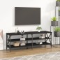 vidaXL Mueble de TV madera contrachapada negro 140x40x50 cm