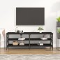 vidaXL Mueble de TV madera contrachapada negro 140x40x50 cm
