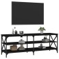 vidaXL Mueble de TV madera contrachapada negro 140x40x50 cm