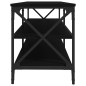 vidaXL Mueble de TV madera contrachapada negro 140x40x50 cm