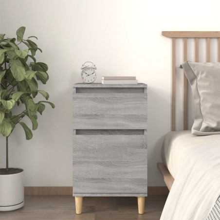 vidaXL Mesita de noche color gris sonoma 40x35x70 cm
