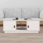 vidaXL Mesa de centro de madera maciza de pino blanco 100x50x35 cm vidaXL Mesa de centro de madera maciza de pino blanco 100x50x35 cm