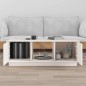 vidaXL Mesa de centro de madera maciza de pino blanco 100x50x35 cm vidaXL Mesa de centro de madera maciza de pino blanco 100x50x35 cm