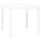 vidaXL Mesa de jardín de plástico blanco 78x78x72 cm