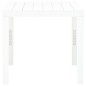 vidaXL Mesa de jardín de plástico blanco 78x78x72 cm