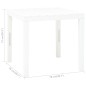vidaXL Mesa de jardín de plástico blanco 78x78x72 cm