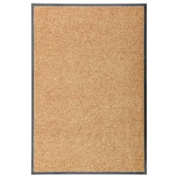 vidaXL Felpudo lavable crema 60x90 cm