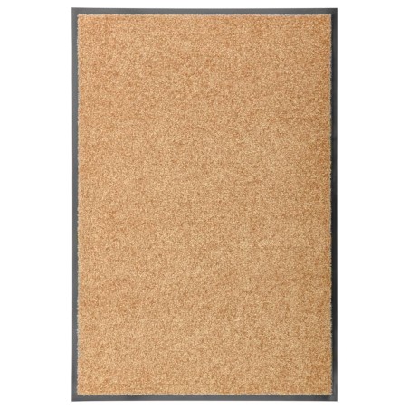 vidaXL Felpudo lavable crema 60x90 cm