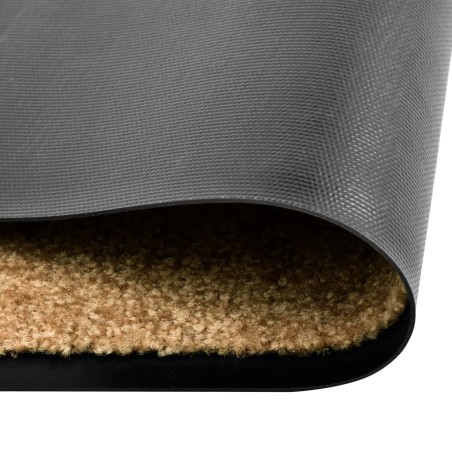 vidaXL Felpudo lavable crema 60x90 cm